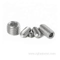 Stainless Steel set screws with cup point